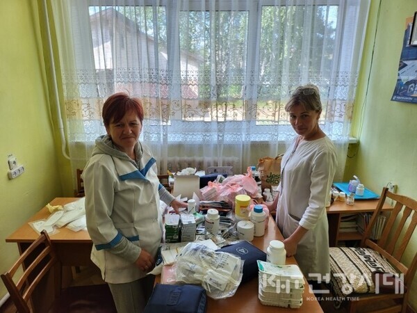 지원한 의약품이 우크라이나 주민에게 성공적으로 전달. (사진_그린닥터스 제공)
